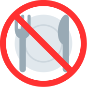 niet met eten innemen 